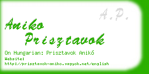 aniko prisztavok business card
